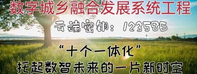 让我们合力开启数字城乡融合发展系统工程的云端密钥“1”