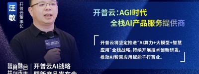 开普云董事长汪敏分享“AI 算力+大模型+智慧应用”全栈战略
